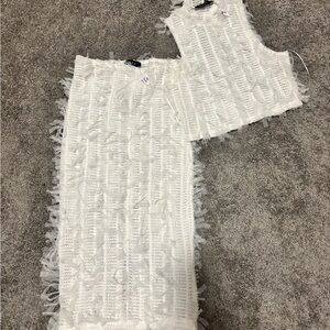 AKIRA White Textured 2 piece set